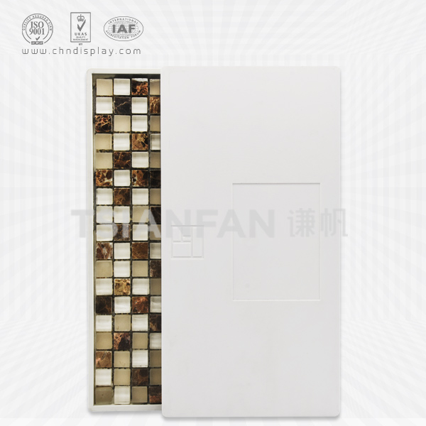 white plastic mosaic sample display board-pz2025