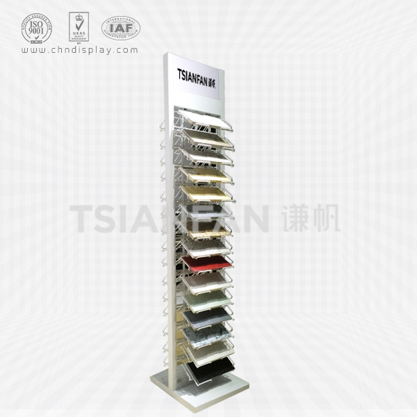 white quartz stone sample display stand-srl2045