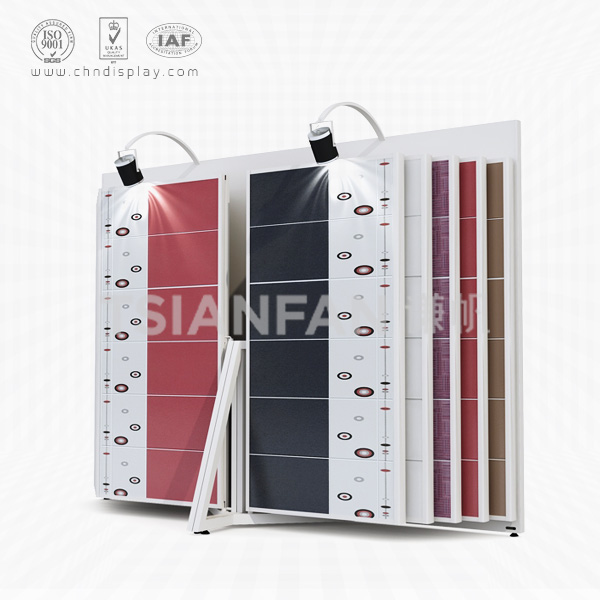 exhibition display stand for tiles samples,page turning type-cf2002