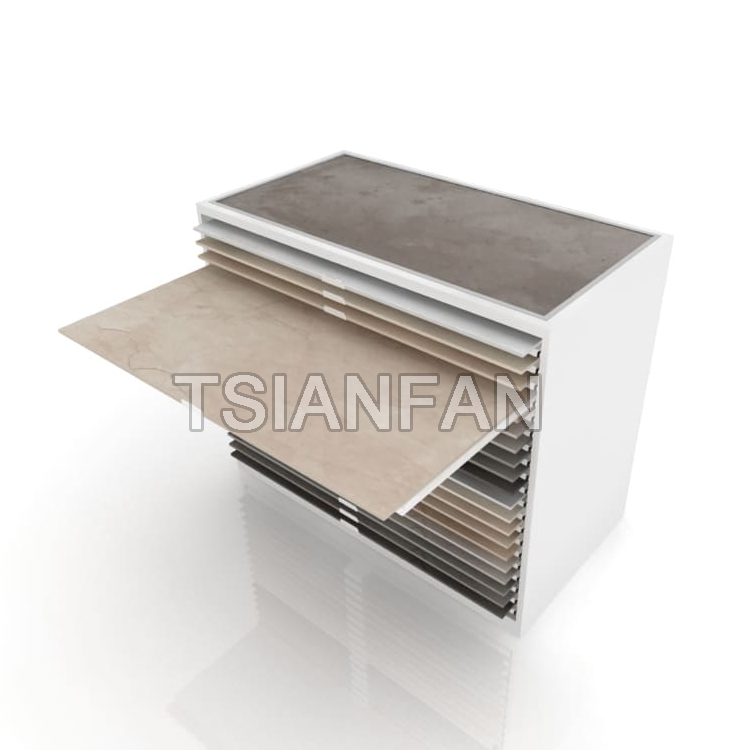 drawer sliding tile display racks-cc2042