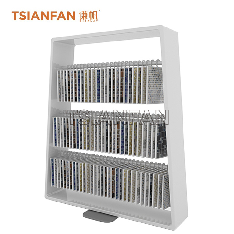 Mosaic fashion custom display rack trapezoidal display cabinet-ML044