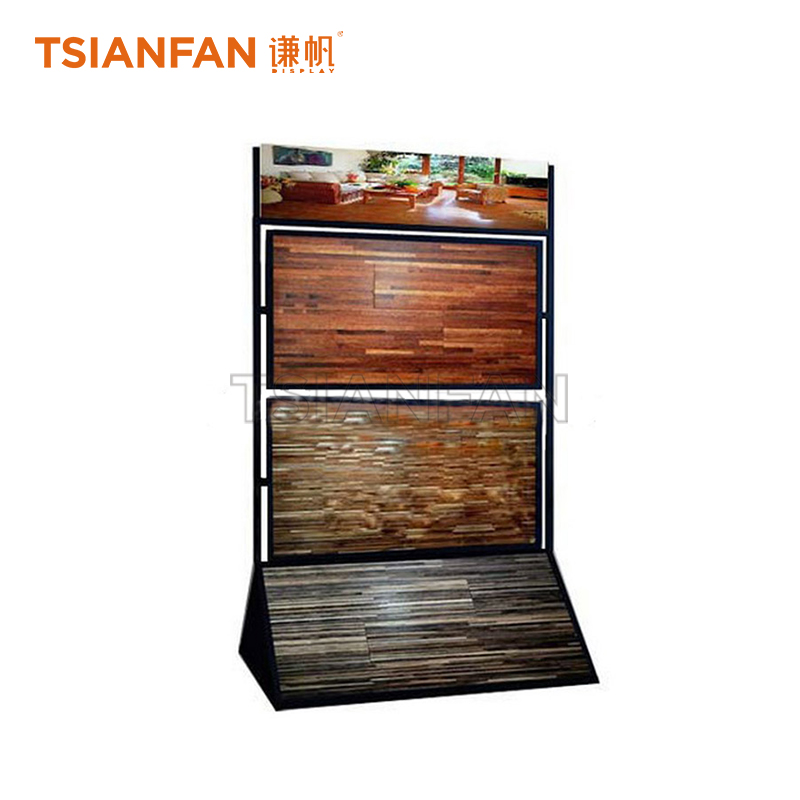 Solid wood floor tile wall panels displays storage rotating stands-WL026