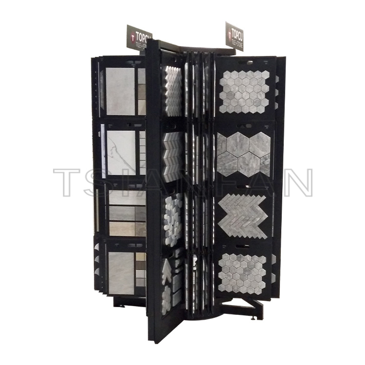 Wholesale stereoscopic turn the page mosaic display rack-MF012