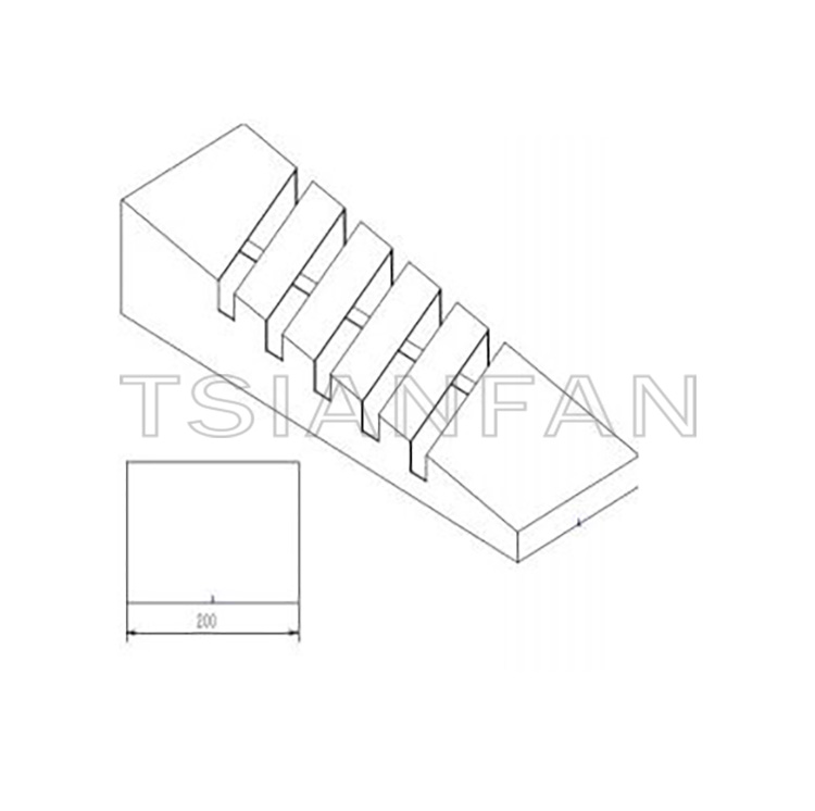 Exhibition Hall Design Qranite stone Waterfall Sample Display Stand-SW113