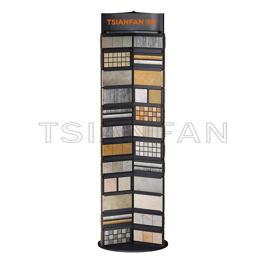 Order at a low price floor stand display organizer stone sample display