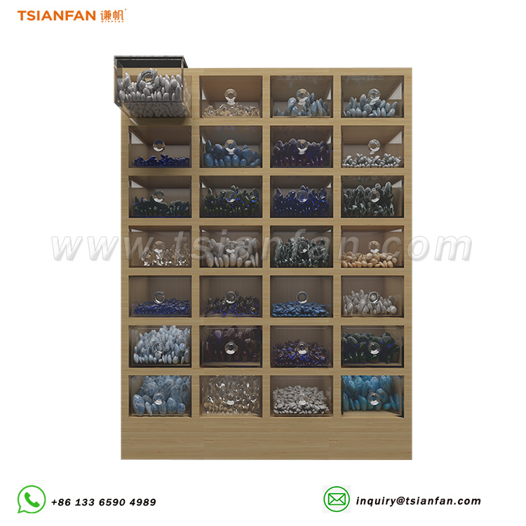 Pebble Floor Stand Display Unit Vertical Cabinet Art Rack-SE1101