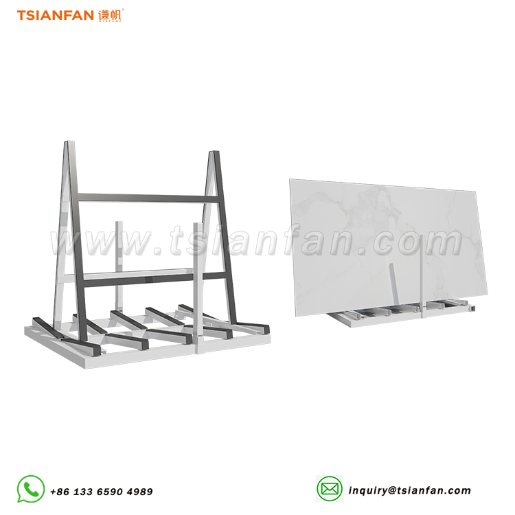 Metal large shelf marble slate display rack outdoor display
