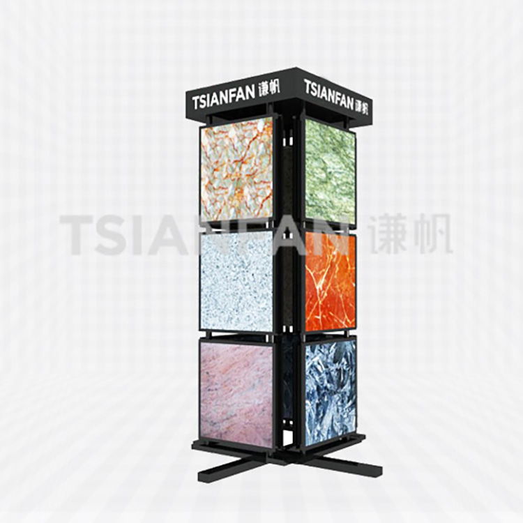 marble granite damples rotating display stand,column shape-sg2010