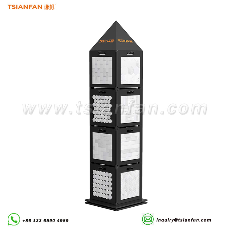 natural cast stone display tower