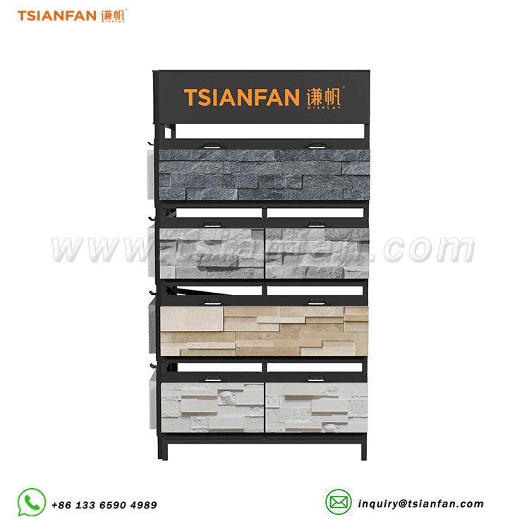 Mass customized natural stone sample plate display rack factory direct sales-SW121