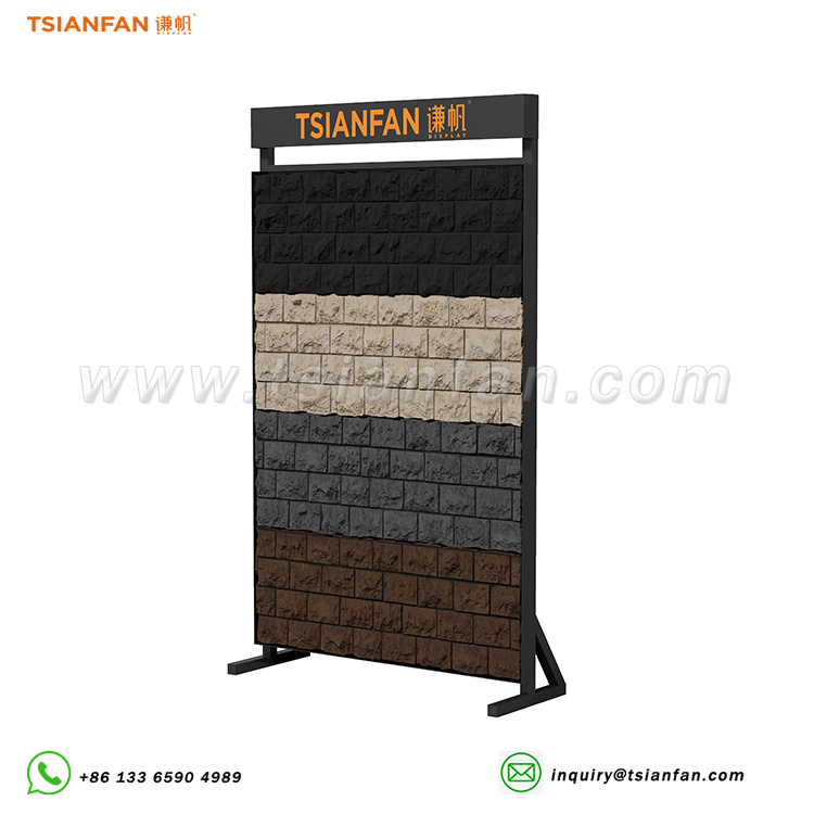Cultural stone collection floor-standing display stand-SW126