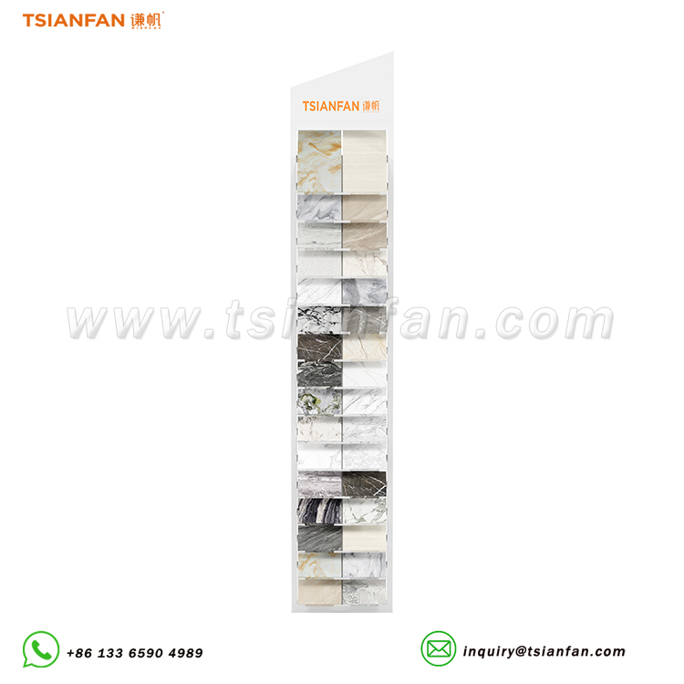 Contemporary artificial quartz stone display stand boutique floor tower-SRL005