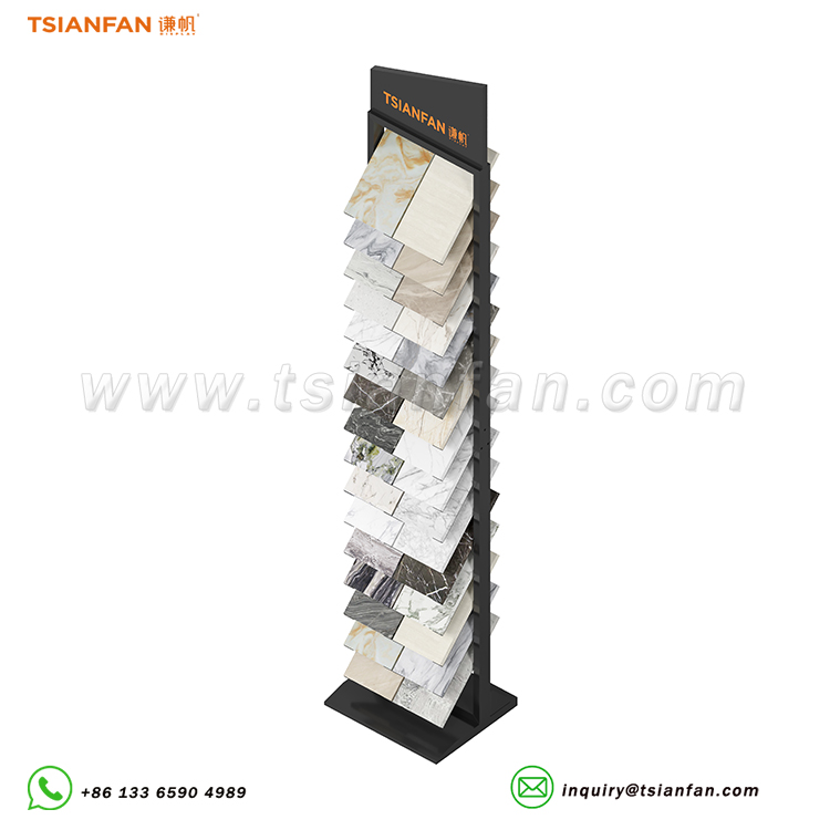 Contemporary artificial quartz stone display stand boutique floor tower-SRL005