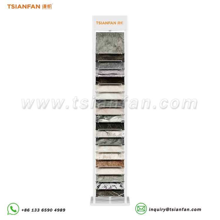 Floor display organizer stone flooring showcase quartz stone sample rack-SRL004