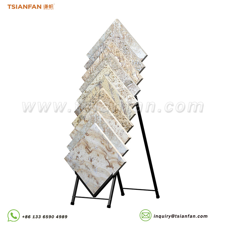 waterfall artificial stone display rack inclined stone display stand