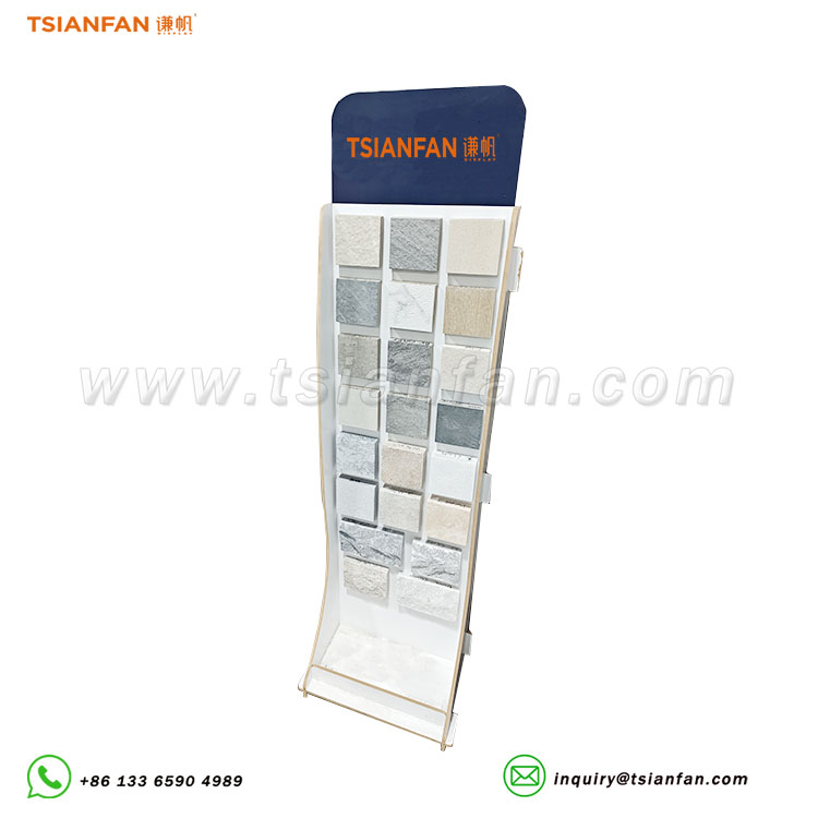 screen style granite sample display shelves