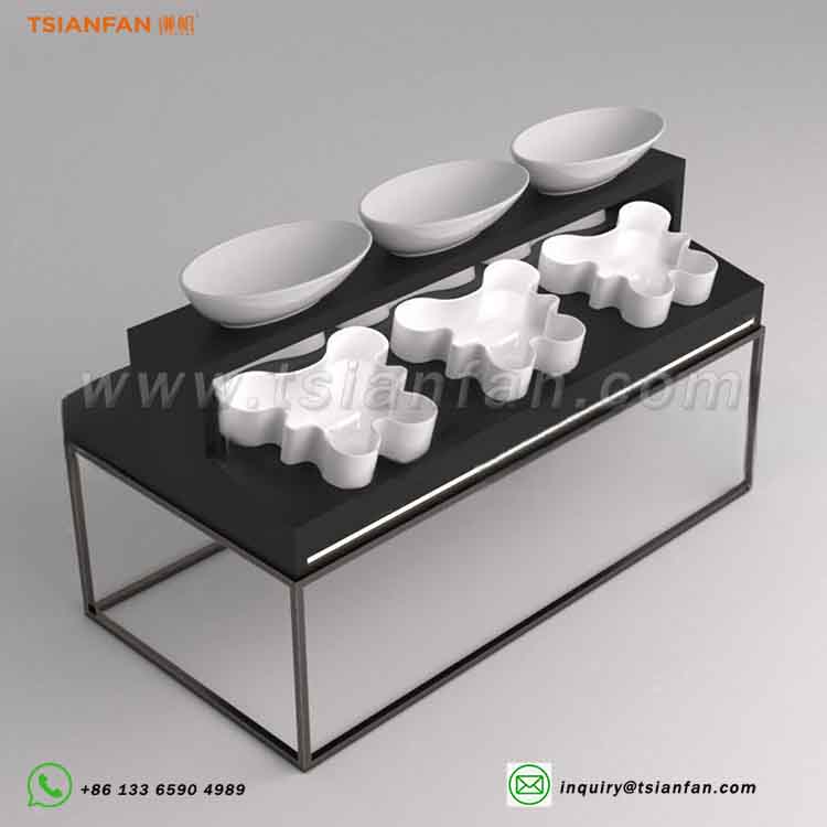 white Wash basin display stand artificial stone resin stone display stand-VM020