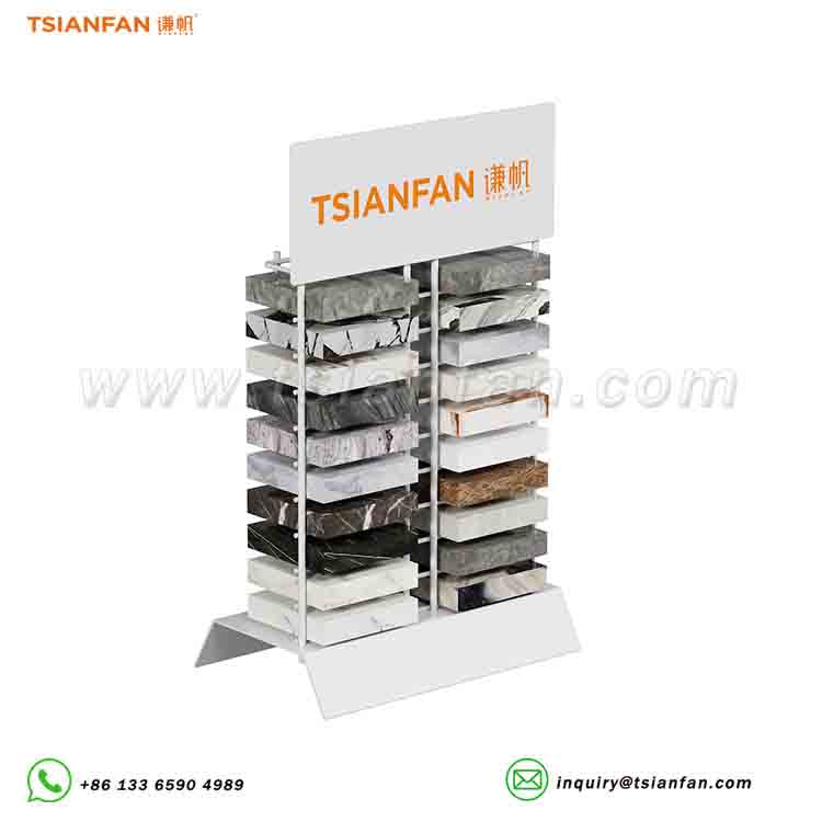 high capacity marble stone desk top display rack-SRT010