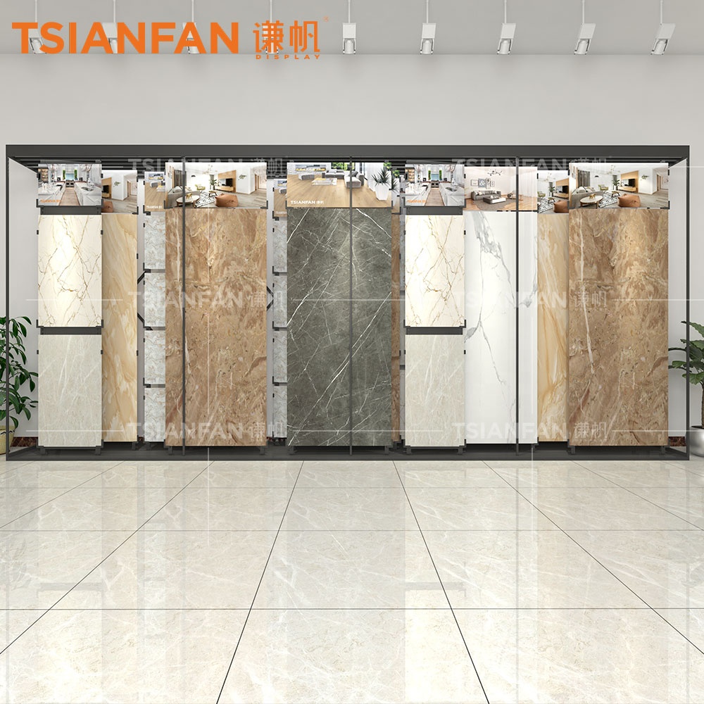 granite ceramic floor sliding tile display rack ct614