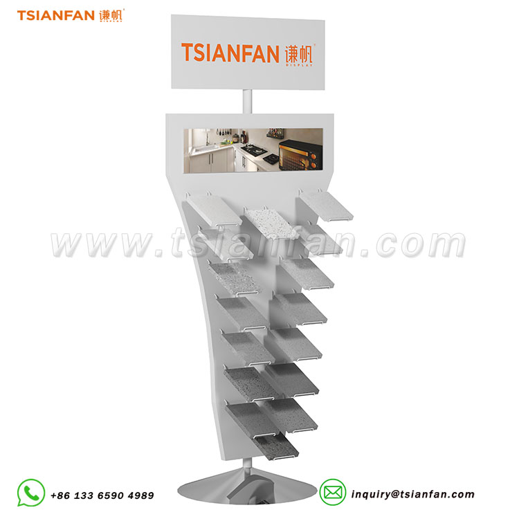 Simple Tile Display Rack Showroom Display Stand-SRL009