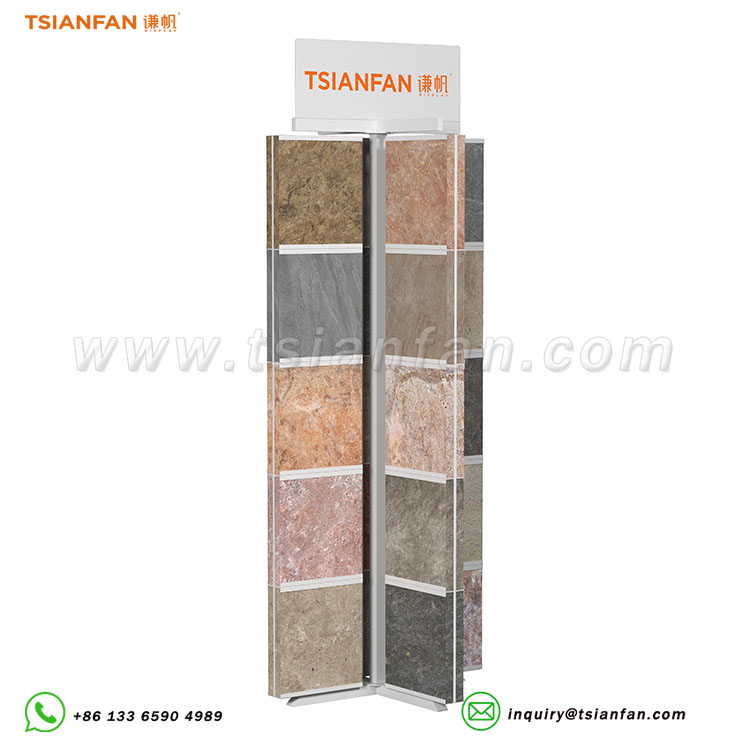 High-Quality Natural Stone Display Stand Customizable Exhibition Rack-SW324