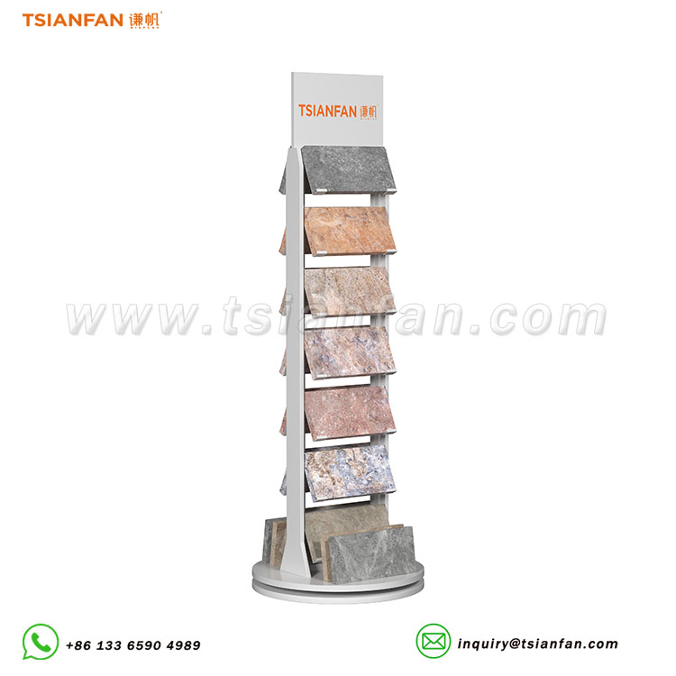 Natural Stone Exhibit Rack Sturdy Stone Display Stand-SW322