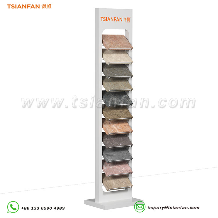 Premium Quartz Stone Display Stand Stone Rack for Showrooms-SW334