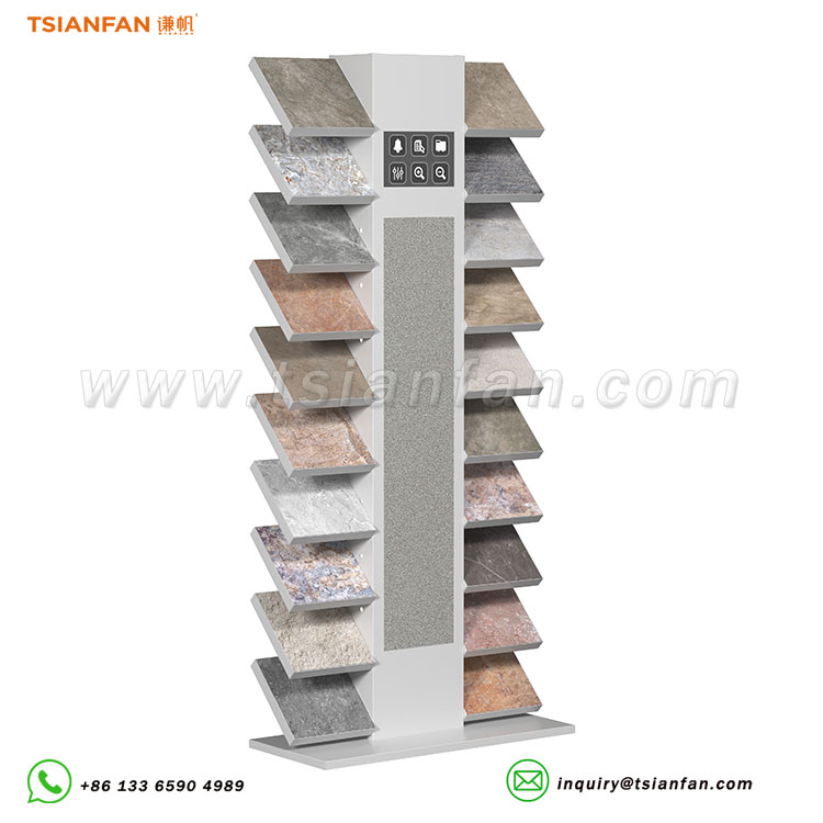 Marble showroom display rack stone sample rack-SW348