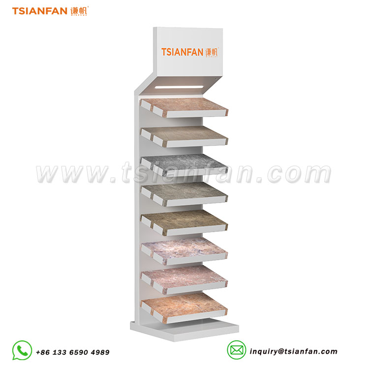 Custom stone display stand ceramic tile display rack-SW364