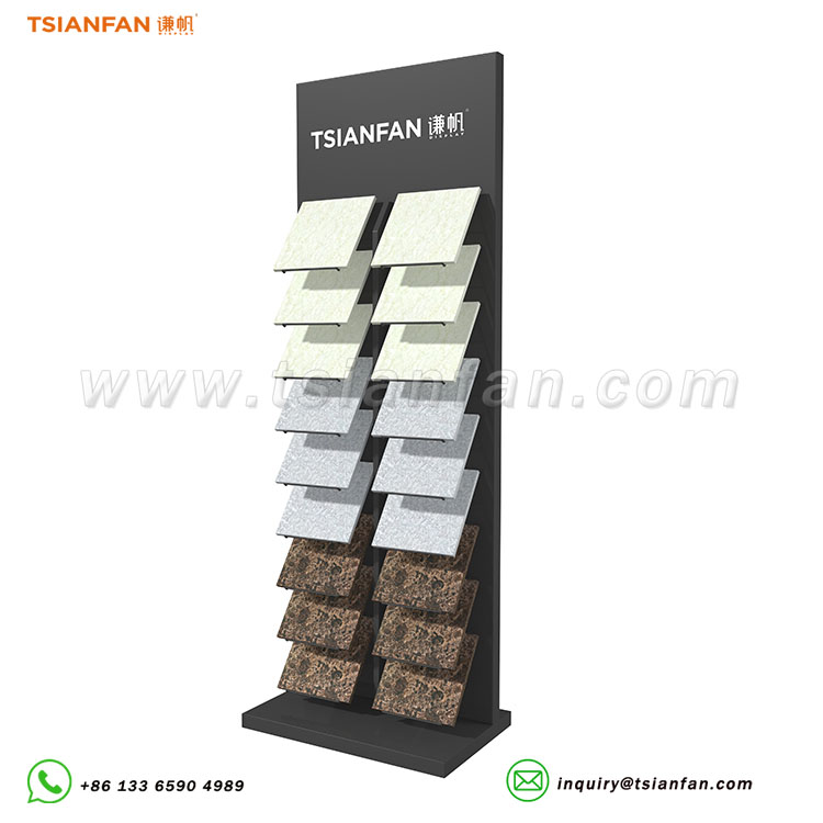 granite and marble display tower , quartz stone slab sample display rack-srl223