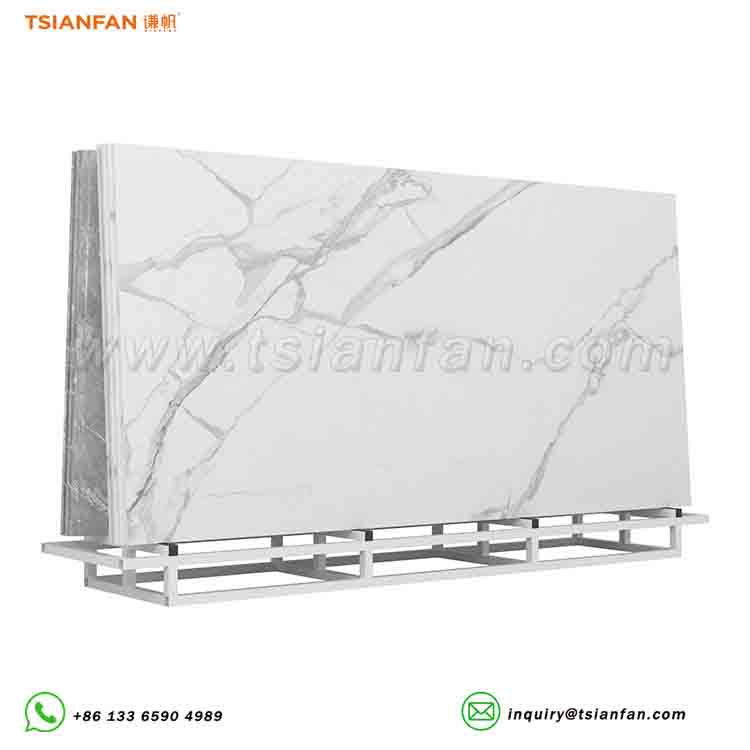 granite slabs racks innovative quartz stone floor display solutions-SD015