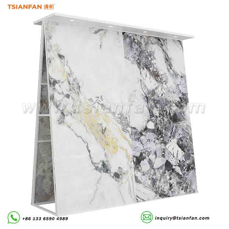 natural stone A frame display stand slab display rack-SG916